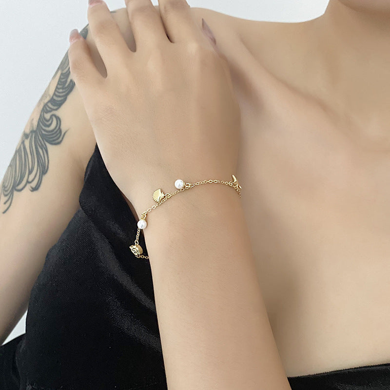 Shell Pearl Bracelet