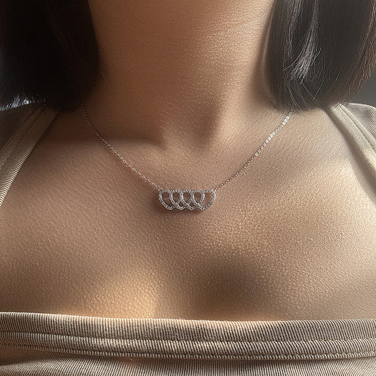 Silver Heart-to-heart Necklace